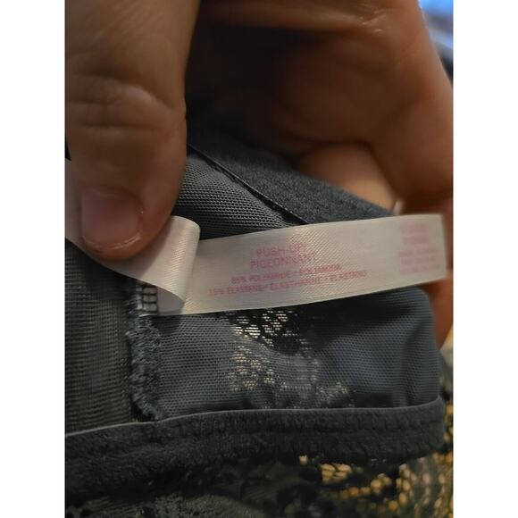 Victoria's Secret PINK Blue Floral Pullover Wire Free Push Up Bralette Sz Small - Picture 5 of 6